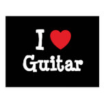 I love Guitar heart custom personalised Postcard