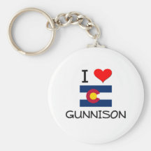 I Love GUNNISON Colorado Keychains
