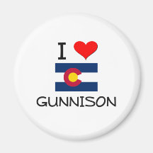 I Love GUNNISON Colorado Magnets