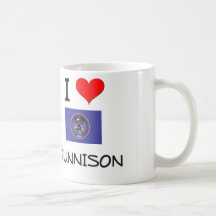 I Love Gunnison Utah Coffee Mugs