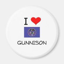 I Love Gunnison Utah Refrigerator Magnets
