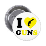 I Love Guns Button