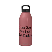 I Love Guys Who Love Rock Climbing Drinking Bottle