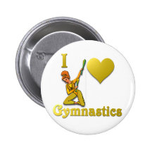 i Love Gymnastics #4 Pinback Buttons