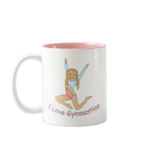 I Love Gymnastics Blonde Mug