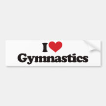I Love Gymnastics Bumper Stickers