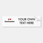 I LOVE GYMNASTICS BUMPER STICKERS