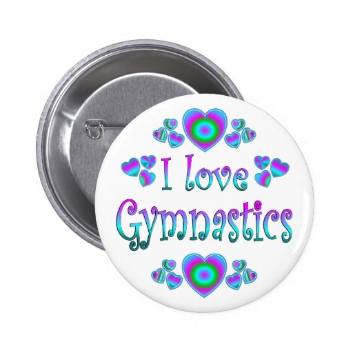 I Love Gymnastics Buttons
