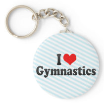 I Love Gymnastics Key Chains