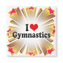 I Love Gymnastics Magnet