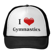 I Love Gymnastics Mesh Hat