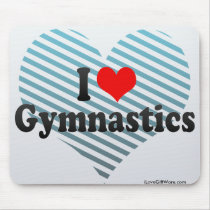 I Love Gymnastics Mouse Pads