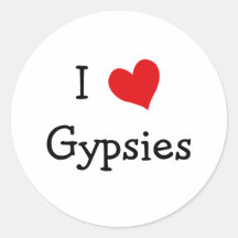 I Love Gypsies Stickers