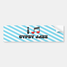 I Love Gypsy Jazz Bumper Stickers