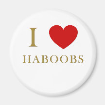 I love haboobs refrigerator magnet