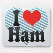 I Love Ham Mouse Pad