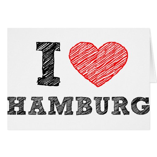 I love Hamburg Greeting Card
