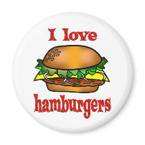 I Love Hamburgers magnets