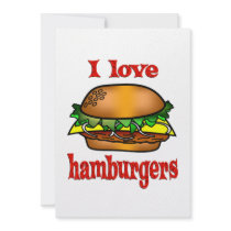 I Love Hamburgers Custom Announcement