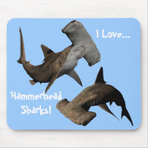 I Love...Hammerhead Sharks! ... Mousepad, Animals