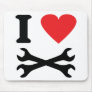 I love handcraft icon mouse pad