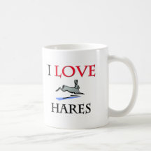 I Love Hares Coffee Mug