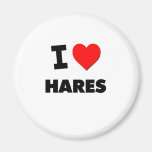 I Love Hares Refrigerator Magnets