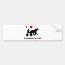 I Love Harness Racing Bumper Sticker