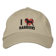 I Love Harriers Embroidered Hat