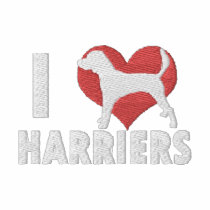 I Love Harriers Embroidered Long Sleeve T-Shirt