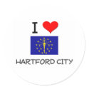 I Love HARTFORD CITY Indiana stickers