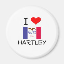 I Love HARTLEY Iowa Refrigerator Magnets