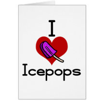 I love-hate ice pops greeting card