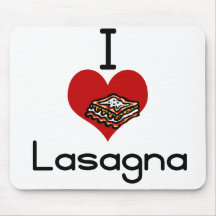 I love-hate lasagne mouse mats