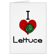 I love-hate lettuce greeting card