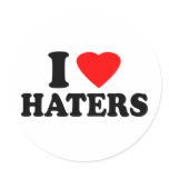 I Love Haters stickers