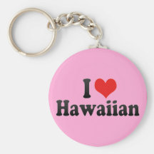 I Love Hawaiian Key Chain