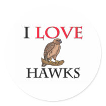 I Love Hawks stickers