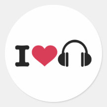 I love headphones music stickers