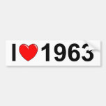 I Love (Heart) 1963 Bumper Sticker