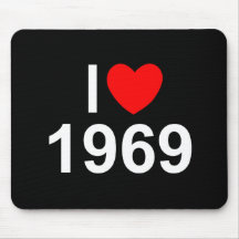 I Love (Heart) 1969 Mousepads