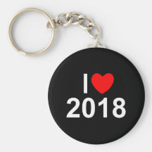 I Love (Heart) 2018 Keychains