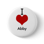 I Love (heart) Abby buttons