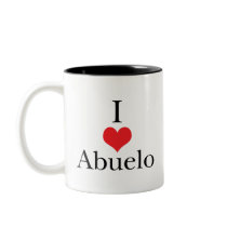 I Love (Heart) Abuelo Coffee Mugs