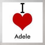 I Love (heart) Adele posters