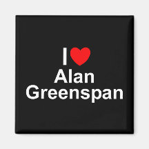 I Love (Heart) Alan Greenspan Refrigerator Magnets