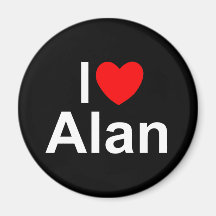 I Love (Heart) Alan Magnet