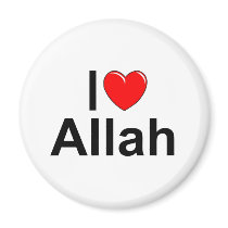 I Love (Heart) Allah Refrigerator Magnets