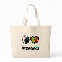 I Love (Heart) Arthropods Canvas Bags