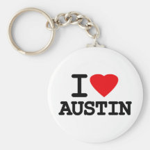 I Love Heart Austin Texas Key Chain